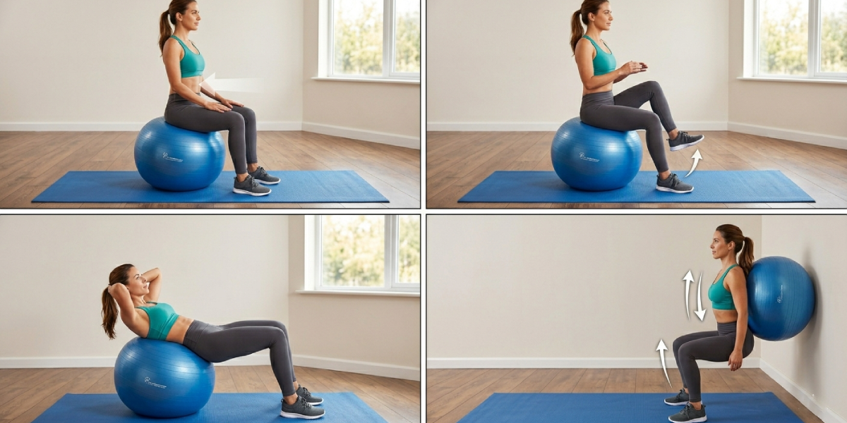 Fundamental Exercise Ball Exercises for Core Stability