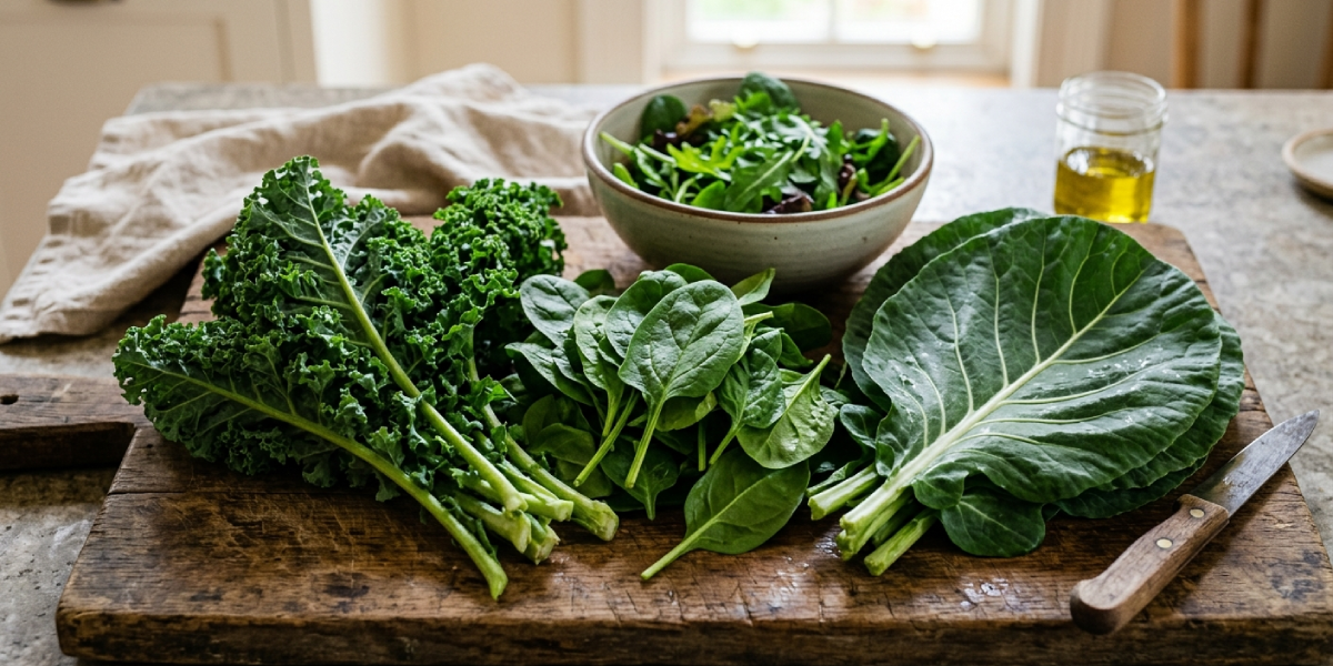 Leafy Greens (Spinach, Kale, Collards)