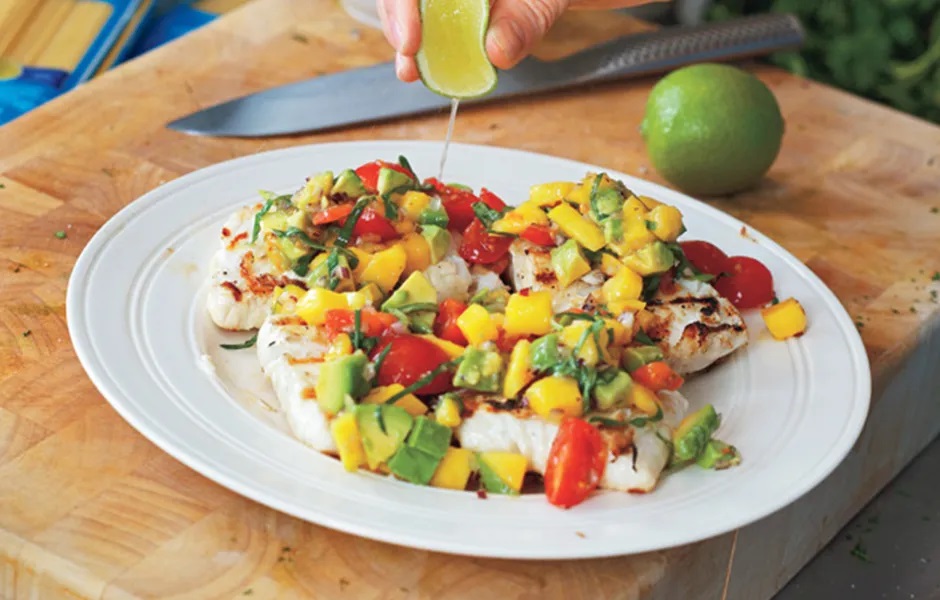 Grilled Fish with Mango Salsa